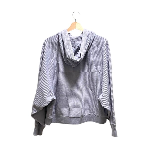 Madewell MWL Textured Waffle Cocoon Hoodie Sweatshirt Faded Lavender Size L Cute - Picture 10 of 12